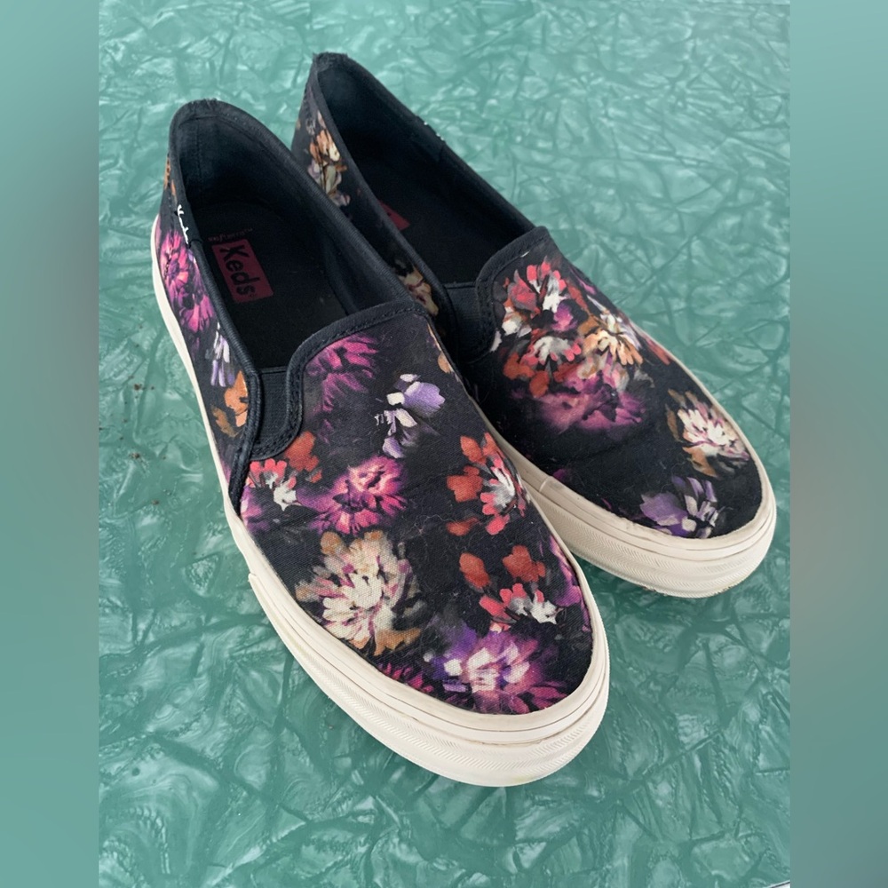 KEDS X RIFLE PAPER CO - Double Decker Slip On - size 8